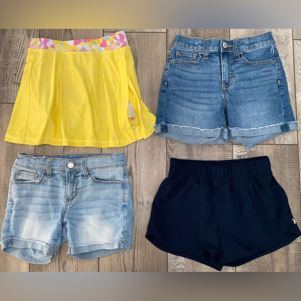Land’s End Old Navy Summer Denim Jean Athletic Shorts Skort Skirt Bundle Lot 8